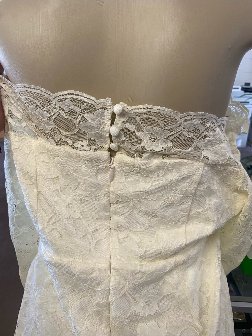 torrid cream Lace Midi Dress with Boat Neck - Picture 3 of 4